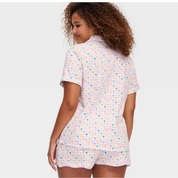 Roller rabbit x Target Exclusive geo hearts short sleeve pajamas - Picture 2 of 3